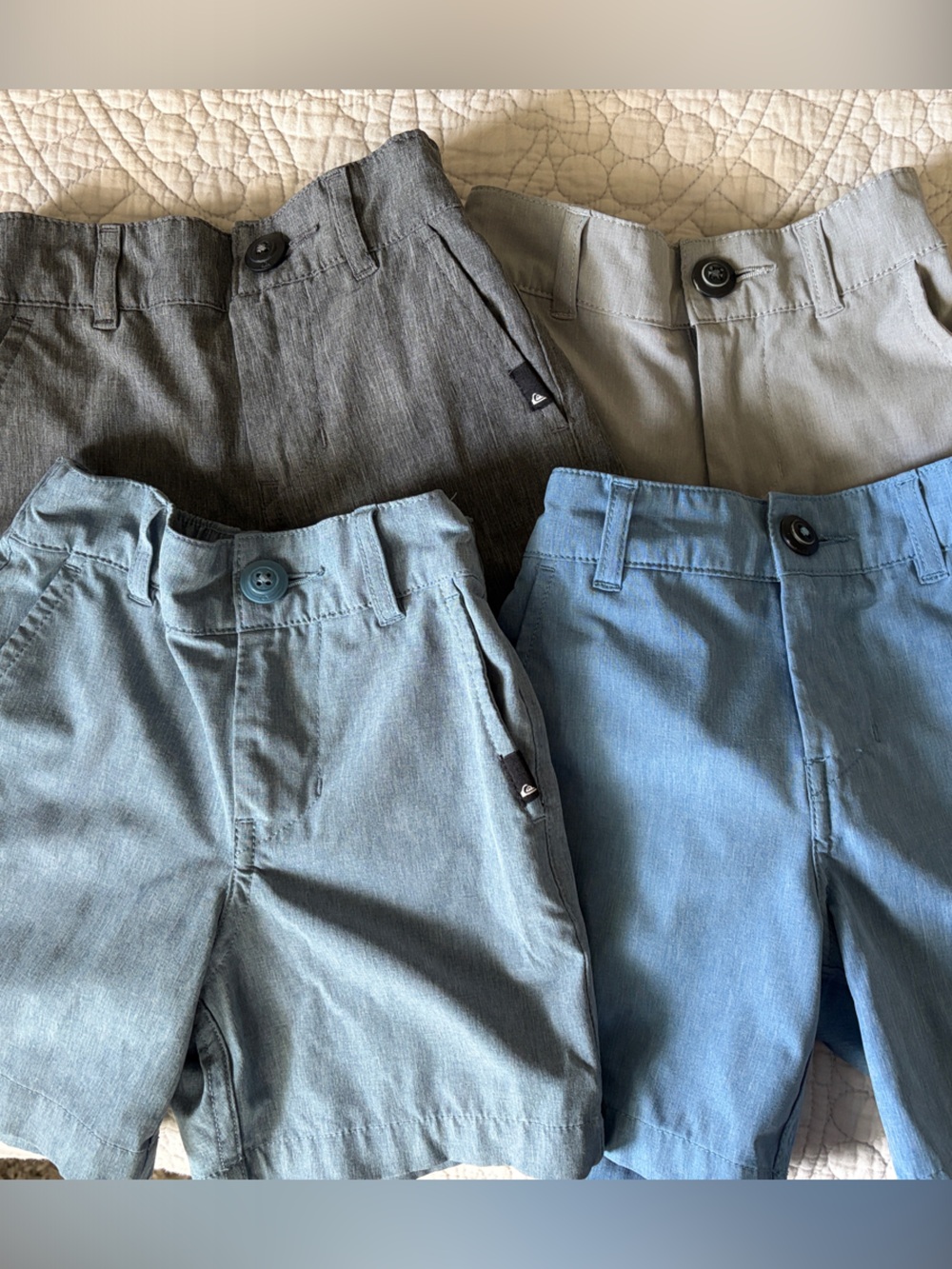 2T Quicksilver Amphibian Shorts bundle in Blue & Gray Tones